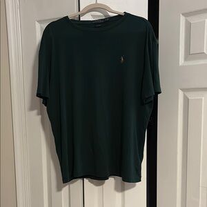 Ralph Lauren Forest Green Tee with Gold Logo